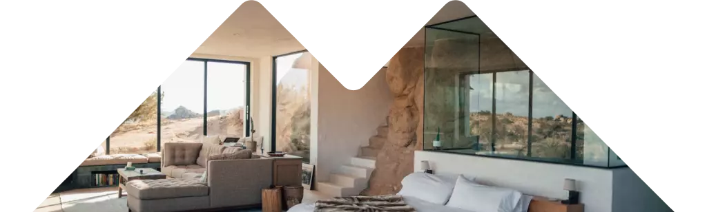 Modern studio in desert